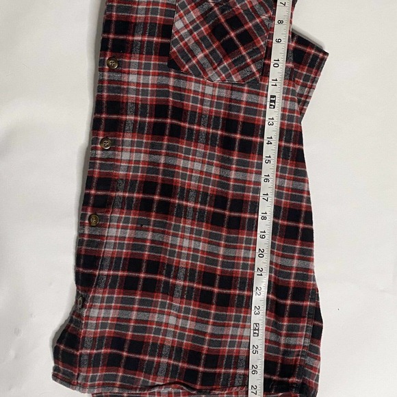 Field & Stream Plaid Flannel Button Down Shirt Size XL Long Sleeve Red - Picture 6 of 6
